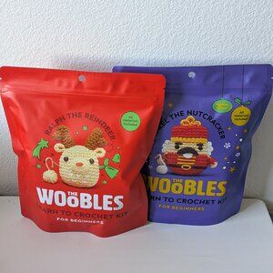 Set of 2 The Woobles Holiday Edition Learn to Crochet Kits, Brand New